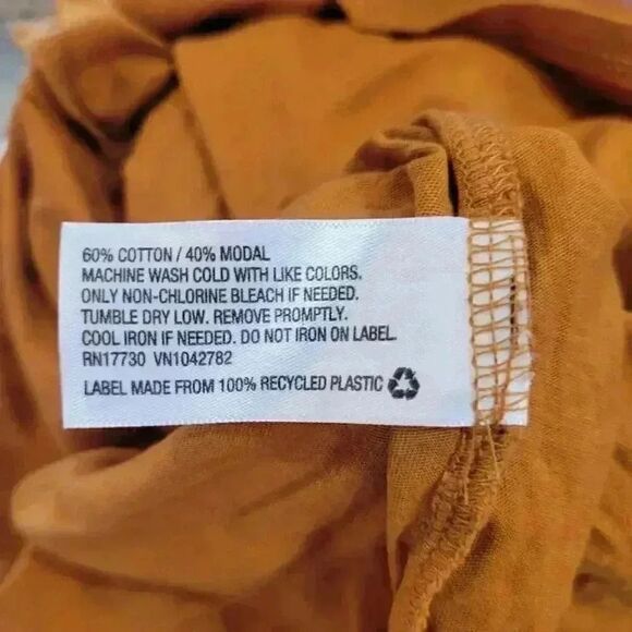 A New Day Women's Copper Cotton/Modal Jersey Knit Short Sleeve Cuffed T-Shirt - Picture 5 of 6